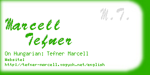 marcell tefner business card